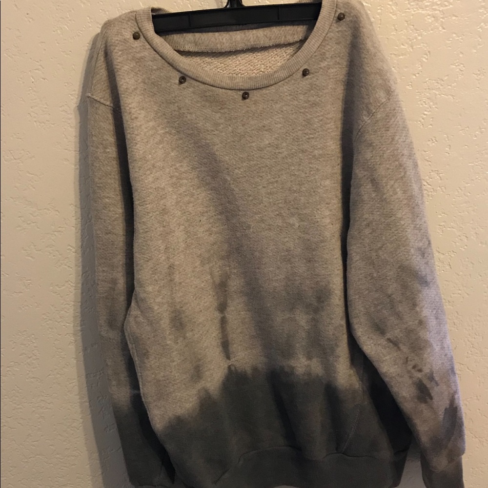 Topshop Studded Sweatshirt. Gray〰️Dark Gray